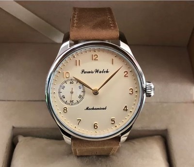 Parnis Pilot Mechanical 44mm Vintage Classic Hand-Wound Watch Seagull ST3600