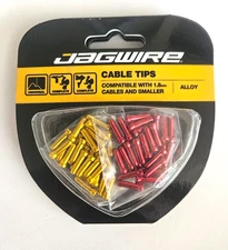 Jagwire 1.8mm Cable End Crimps (Gold/Black/Red) (30) [CHA074] Free USA Shipping