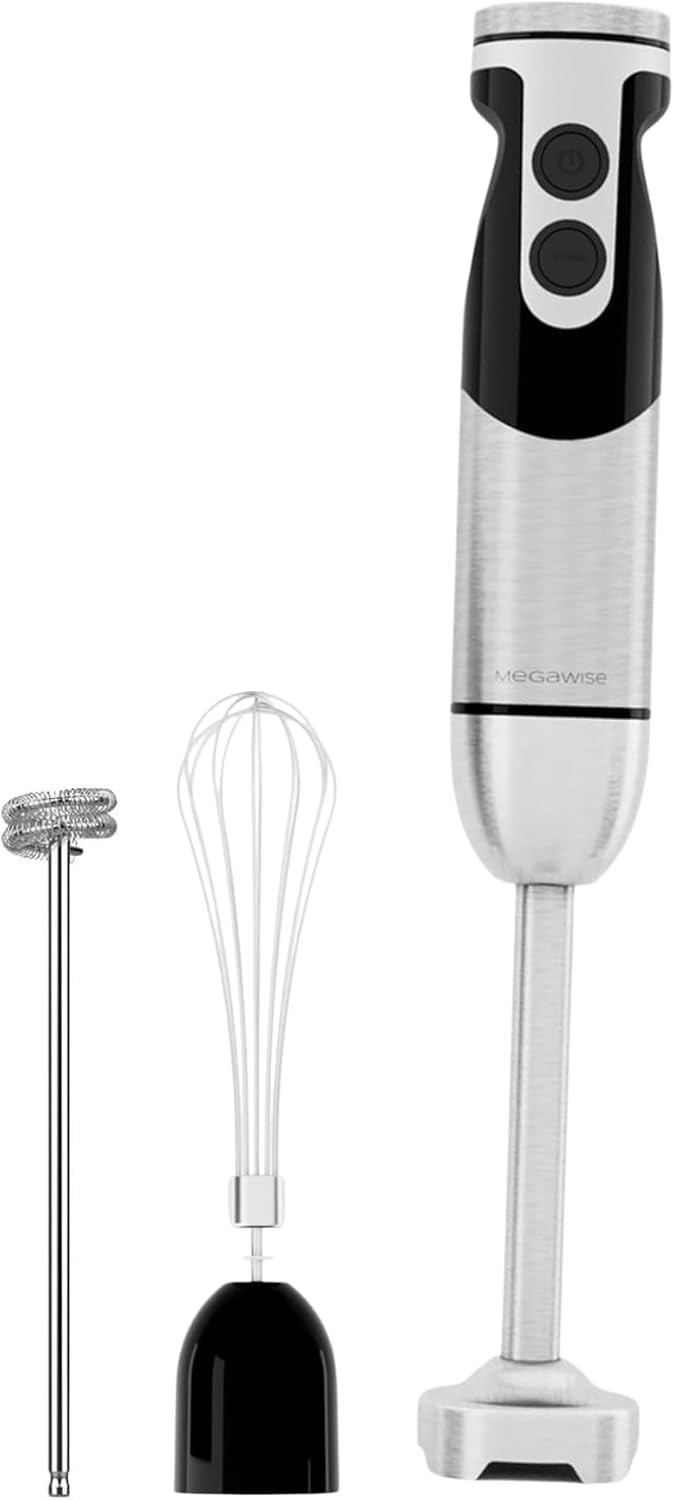 3-in-1 Immersion Hand Blender, Powerful MOTOR 12-Speed Stick Blender with Stu...