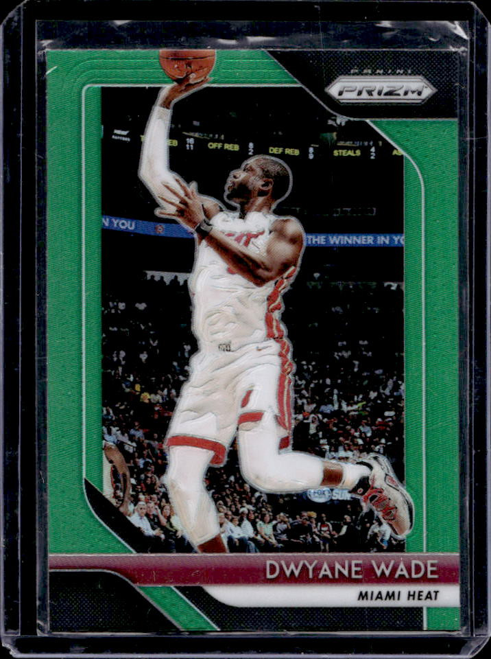 2018-19 Panini Prizm Dwyane Wade Prizm Green #206 Heat