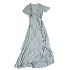 Show Me Your Mumu Sophia Wrap Dress Sage Green Full Length Size Small