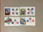 Four Japan UNIVERSIAD 1967 fdc with thre and four semipostal stamps