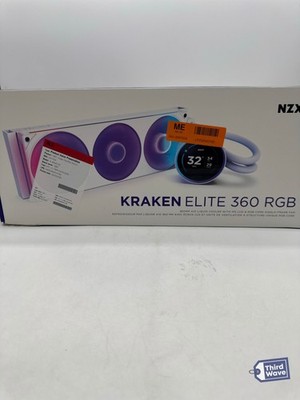 NZXT Kraken Elite 360 RGB AIO Liquid CPU Cooler 360mm LCD Display White