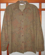 Western Connection Button Up Blouse Top Women's Large USA Made VTG