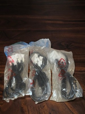 Lot of 3 Dell 6ft DVI-D Monitor Cables Male to Male 18 Pin Single Link New NWOT
