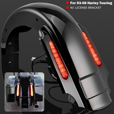 ABS Rear Fender LED System CVO Fit For 1993-2008 Touring Road King Electra Glide