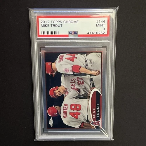 2012 Topps Chrome Mike Trout #144 PSA 9 Los Angeles Angels MVP