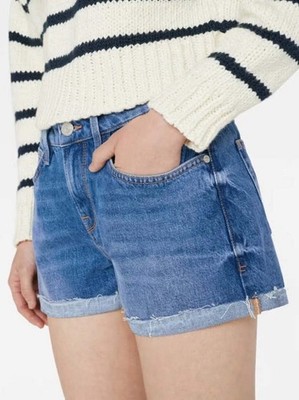 FRAME  Le Grand Garcon Rolled Denim Short Del Amo Wash 23 NWT $198