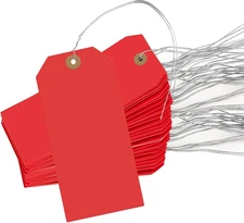 400 Pcs Blank Shipping Tags, 4.72 X 2.36 Inches Label Hang Tags with Reinforced 