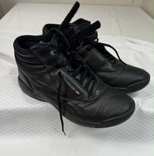 Vtg 80s Reebok Classic Freestyle Hi Top Aerobic Sneakers Black Women Size 9.5