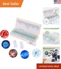 60-Piece Prepared Microscope Slide Set - Ideal for Biological Science Education