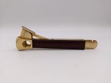 Donatus Zigarrenschneider Solingen Messingverziert Kunstleder braun