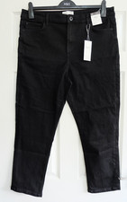 Ex M&S HARPER Supersoft HIGH RISE Cropped At Ankle CIGARETTE Jeans with Stretch