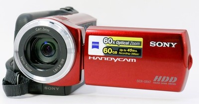 Sony Handycam DCR-SR47 Tested – 60GB HDD Camcorder Red – 60x Zoom