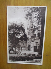 All Saints Church and Butter Cross, Oakham, Rutland, Vintage postcard