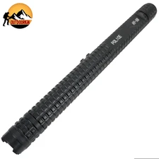 Defender 15.5" Black Tactical Rechargeable LED Flashlight Torch Light