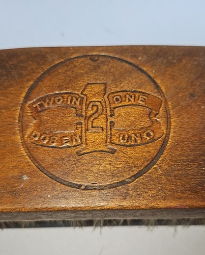 Vintage Two-In-One shoe brush featuring Horse Hair And Made In USA