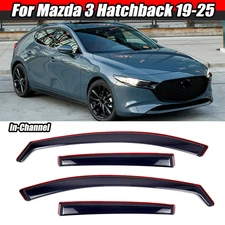 In-channel Rain Guards Window Visors Vent Deflectors For Mazda 3 Hatchback 19-25