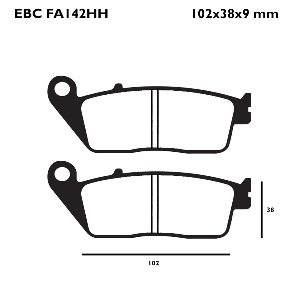 Pastillas de freno sinterizadas EBC FA142HH X2 para Cagiva Gran Canyon 900 98-00 Foto 2 de 4