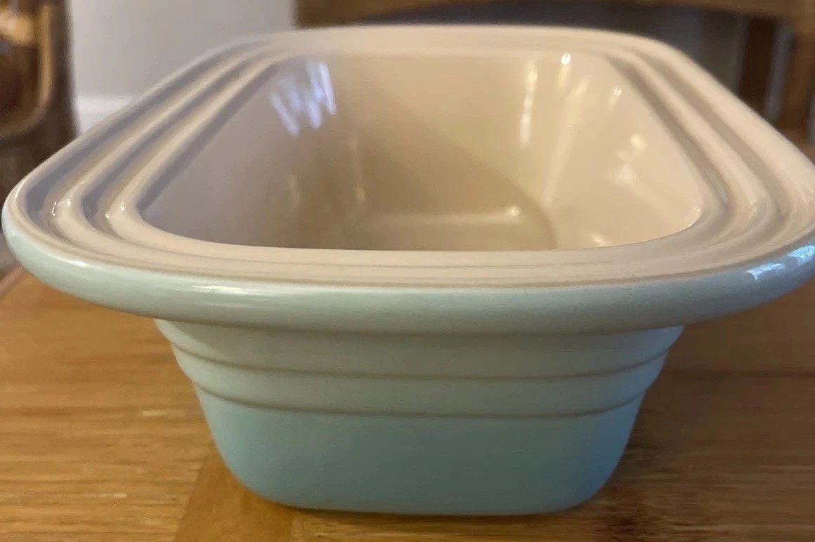 LaCreuset Loaf Pan - Beige Inside / Aqua Outside - Free Shipping!