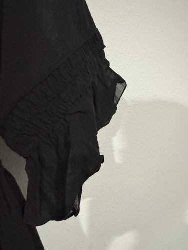 IRO Folula Shirred Georgette Mini Dress in Black NEW NWT 34 XS - Picture 4 of 10