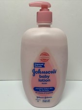 Johnson's Baby Lotion Pink Bottle 27oz Discontinued Nourishes 24 Hours NOS
