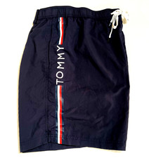 SWIM SHORTS SWIM TRUNKS BLUE Red White MESH LINED 7" TOMMY HILFIGER Size 2XL