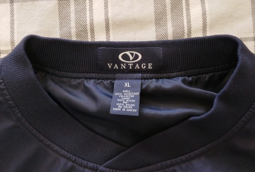 Vantage Long Sleeve Elastic Waist Pullover Lined Windbreaker Qualcomm CDMA Sz XL - Picture 6 of 8