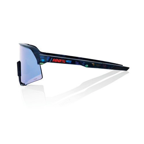 100% Eyewear - S3 - Black Holographic Frame - HiPER® Blue Multilayer Mirror Lens - Picture 2 of 3