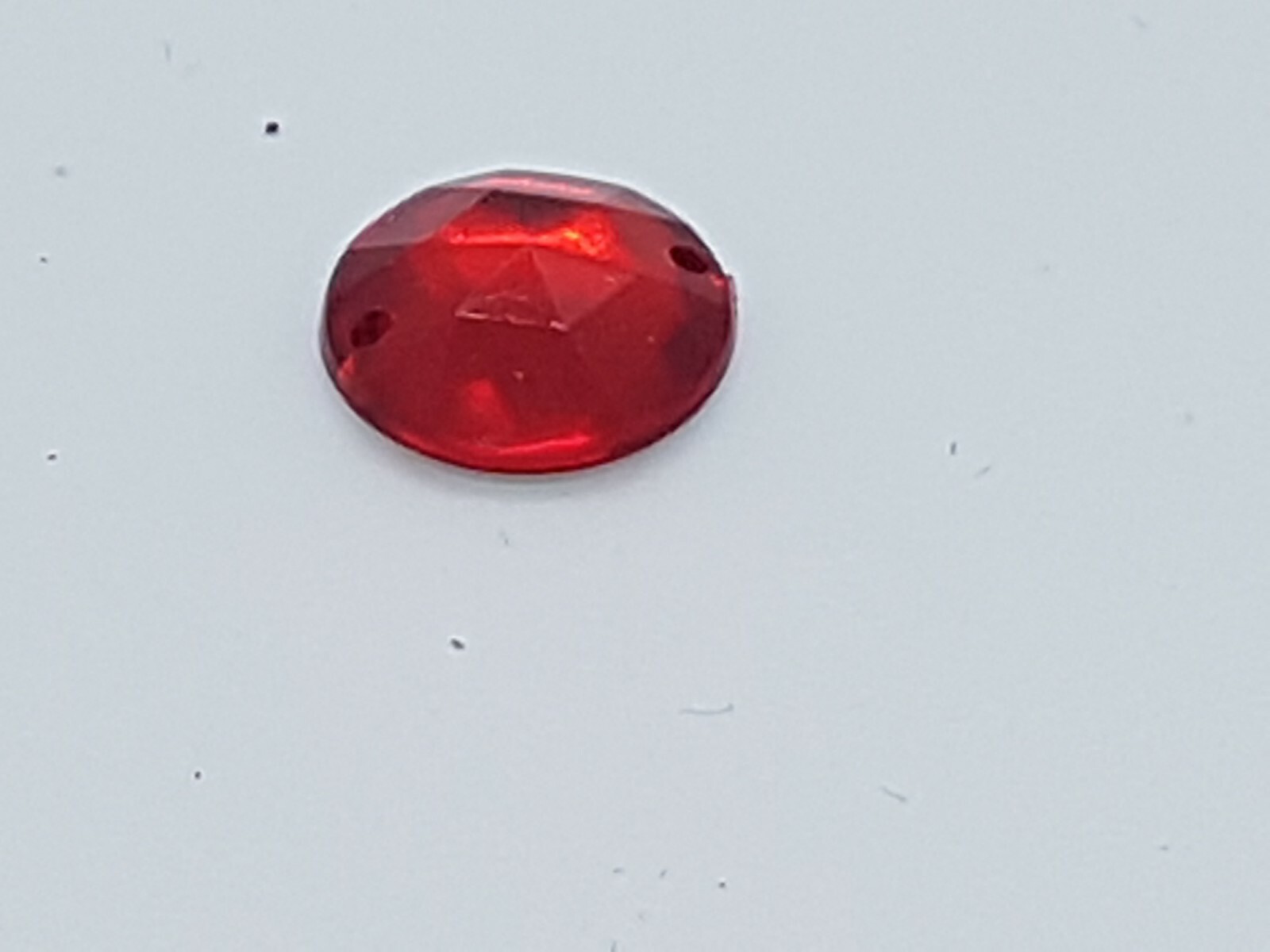Red Pendent or Button Unknown Ruby-like Material … - image 3