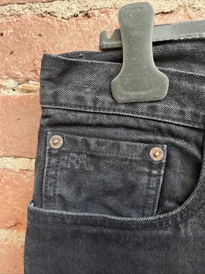 RRL Men's Slim Narrow Jeans, Sz 33 X 32, Black 100% Cotton