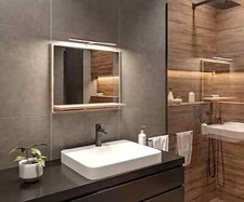 4000 K IP44 LED Specchio da Parete con Mensola da Bagno A: 50 cm x L: 60cm