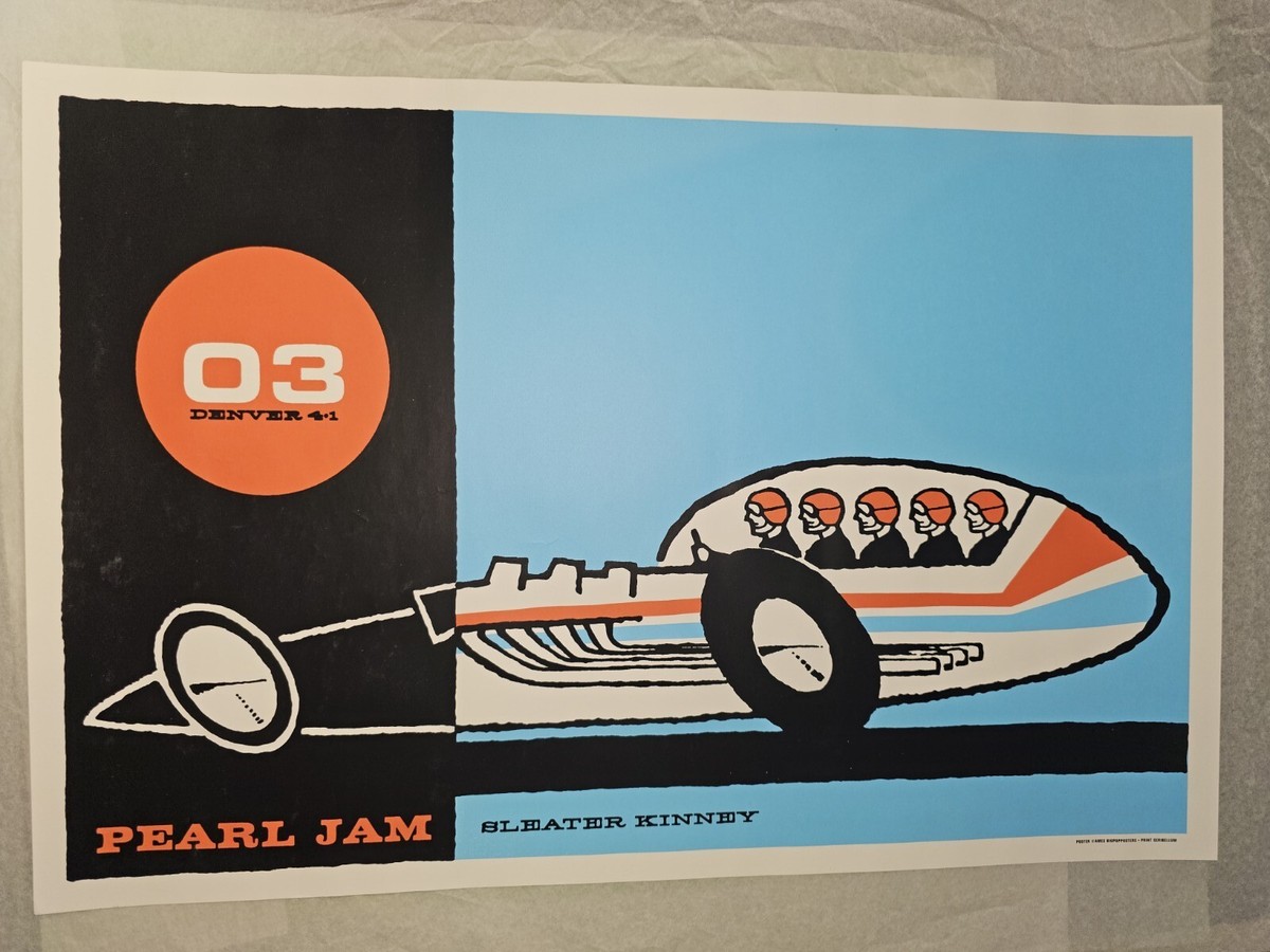 Pearl Jam Denver 2003 Pepsi Center Ball Arena Concert Poster Ames