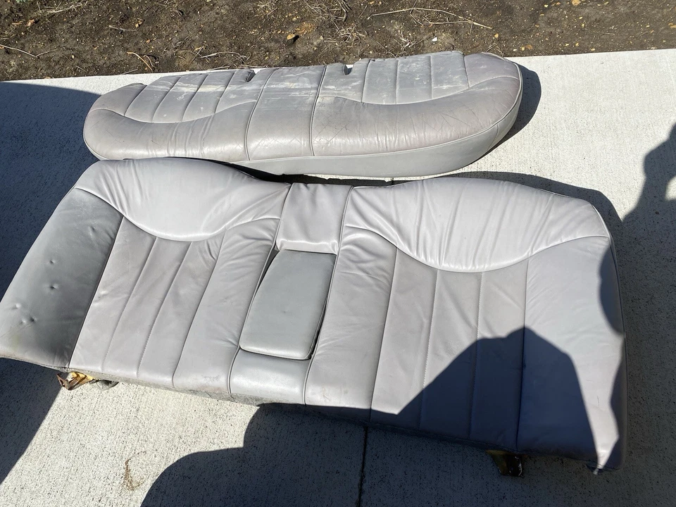 1995 1996 1997 Lincoln Town Car Grand Marquis Seat Set W Track Front Back Gray - Image 3 of 4