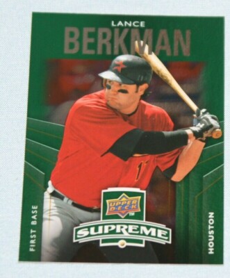 LANCE BERKMAN 2010 UPPER DECK SUPREME GREEN #S-69 HOUSTON ASTROS