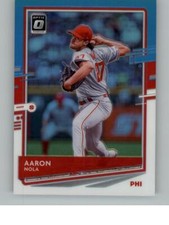 2020  Donruss Optic Aaron Nola 140 Carolina Blue and White