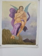 Quadro Angeli Amore Dipinto a mano Olio su Tela 40x50 CM compreso telaio Firmato