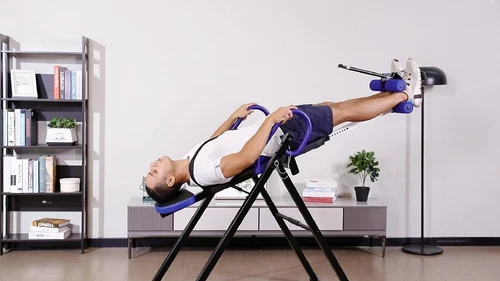 300LBS Heavy Duty Gravity Inversion Table Back Therapy Reflexology Stretcher - Picture 13 of 45