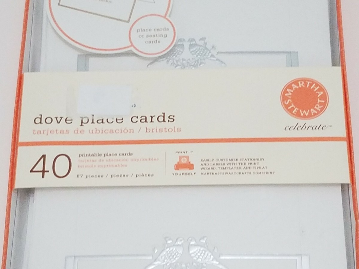 Martha Stewart Place Card Templates