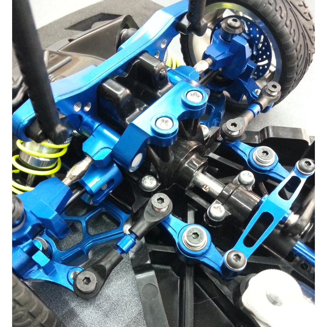 NEW GPM Alum Steering Assembly Blue Tamiya TT-02 FREE US