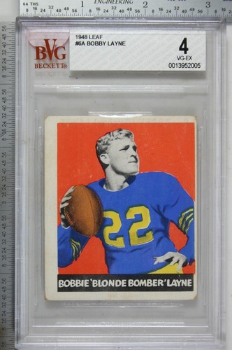 Bobby Layne #6 1948 Leaf card