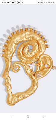 Schiaparelli InspireSnail Face  Brooch