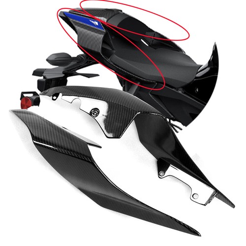 For Yamaha R1 2015 - 2022 Carbon Fiber Fairing Tail Seat Side Panel Guard Cover - Picture 2 of 5