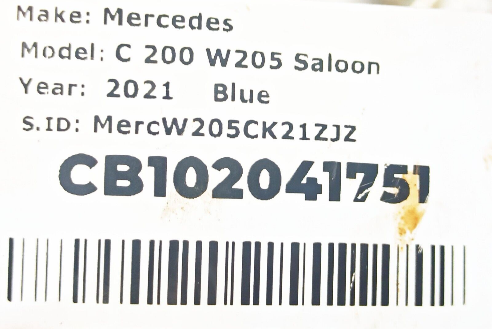 MERCEDES-BENZ W205 2018-2022 Piston A2741517 1.5 Petrol Hybrid. 3x  