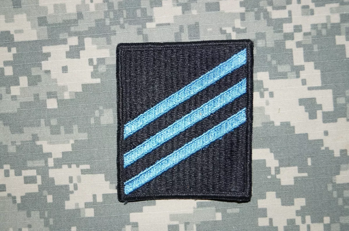 US Navy Rate Seaman E 3 Constructionman Rank Military Patch Blue