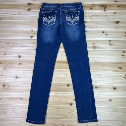 Vigoss Jeans Girls Size 16 The New York Skinny Embellished Low Rise Denim - Picture 7 of 12
