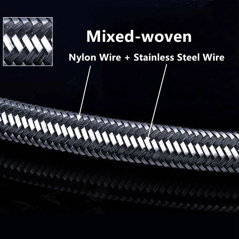 1/2 DN15 Edelstahl geflochten Sanitärschlauch Wasserleitung für Wasserhahn Bad - Bild 4 von 4