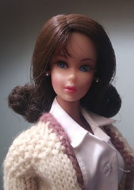 VINTAGE BARBIE DOLL MOD MARLO FLIP #1160 TNT BEND LEGS LASHES 1966