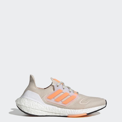 Adidas Women's Ultraboost 22 Running Shoes, Size 9.5, White/Indigo