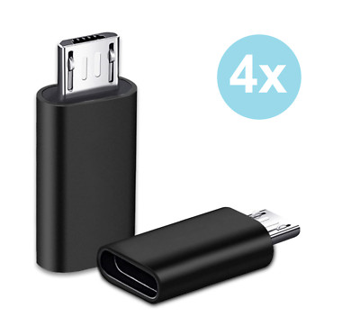 4x männlich zu weiblich Micro USB männlich Adapter auf Type C weiblich